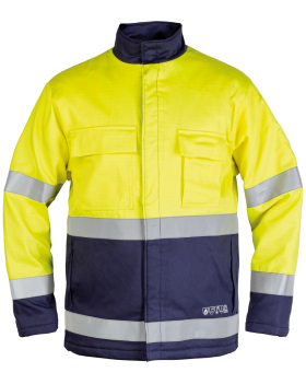 Wattierte Multischutzjacke High-Vis (Dunkelblau,Hi-Vis Gelb )