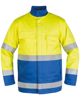Wattierte Multischutzjacke High-Vis (Blau,Hi-Vis Gelb )
