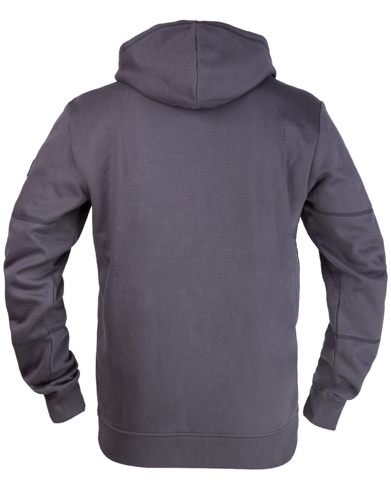 Hoodie-Sweatshirt V-WORK (grau) - Rückseite
