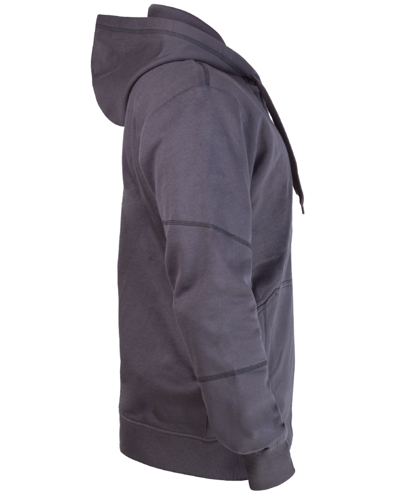 Hoodie-Sweatshirt V-WORK (grau) - Seite