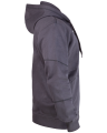Hoodie-Sweatshirt V-WORK (grau) - Seite
