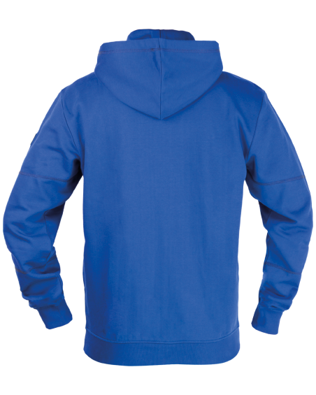 Hoodie-Sweatshirt V-WORK (blau) - Rückseite