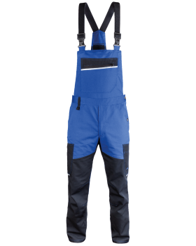 Latzhose 6507/V-WORK (Schwarz,Blau)