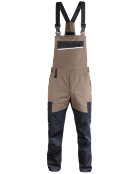 Latzhose 6507/V-WORK (Schwarz,Braun)