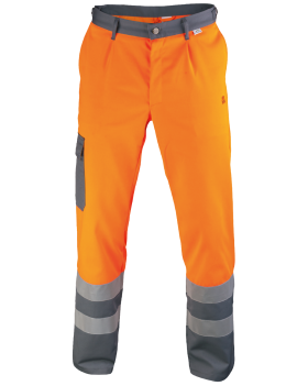 Warnschutz Bundhose 5240 (Hi-Vis Orange/Grau)