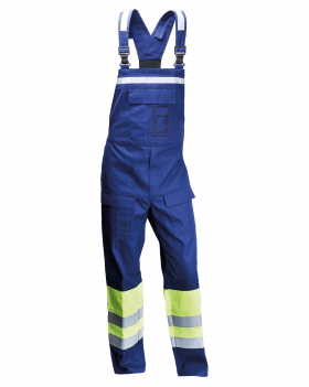 Multinorm Latzhose High-Vis 6798 (Dunkelblau,Hi-Vis Gelb )