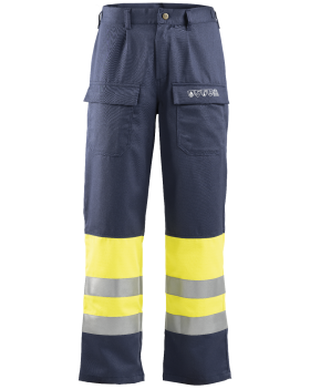 Multinorm Bundhose High-Vis 5798 (Dunkelblau,Hi-Vis Gelb )