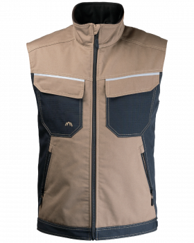 Weste 2506/V-WORK Gefüttert (Schwarz,Braun)