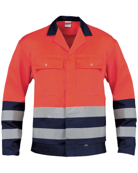 Warnschutz Bundjacke 3240 (Hi-Vis Rot/Dunkelblau)